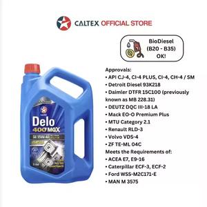 CALTEX Delo 400 MGX 15W-40 Huile diesel minérale certifiée CJ-4 Protection haute performance 5L pour lubrifiants propres pour moteurs agricoles - Product Image 2