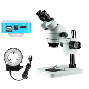 Microscope stéréo Portable caméra de laboratoire zoom support métallique réparation réglable <span class=keywords><strong>loupe</strong></span> confocale télescope de soudage - Product Image 1