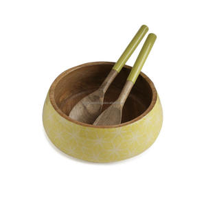 Top Quality <b>Wooden</b> Bowl for Kitchen & Tabletop Customized <b>Shape</b> <b>Wooden</b> Serving Bowl With Enamel Printed Design by RF <b>Crafts</b> - Product Image 2