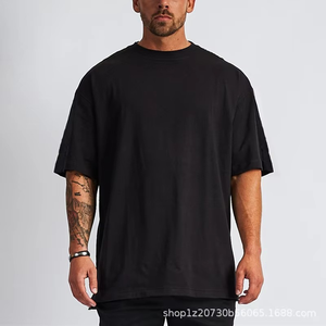 Camiseta extragrande de algodón 100% de 220gsm, ropa de calle, corte personalizado, pantalla de Color de contraste, camiseta boxy fit con estampado de aerosol manual - Product Image 3