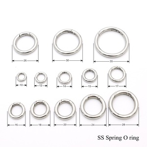 Petit mousqueton rond en métal doré 13mm pendentif clip spécial sac pièces et accessoires métal ressort porte anneau breloque gardien - Product Image 1
