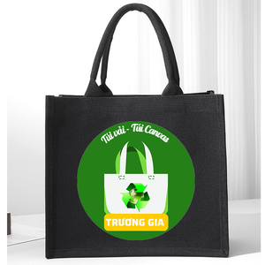 Sac fourre-tout en toile avec fermeture éclair, motif café vietnamien, taille moyenne, pour cosmétiques et fournitures scolaires - Product Image 4