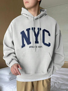 Sweat-shirts à épaules tombantes pour hommes de luxe personnalisés, logo brodé personnalisé, coton lourd, streetwear surdimensionné, sweat-shirt à épaules tombantes pour hommes - Product Image 4