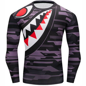 เสื้อรัดรูปพิมพ์ลายสำหรับผู้ชายเสื้อ BJJ rashguard 2026ออกแบบได้เอง - Product Image 1