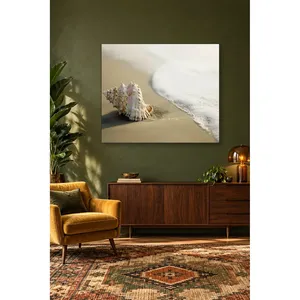 Impression sur toile Fida Seashell au bord de l'eau sur la plage - Product Image 2