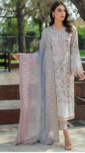 Tela de Algodón Puro para Traje Pakistaní Mal Duppata con Bordado, Colección de Trajes - Product Image 2