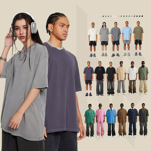 เสื้อยืดโอเวอร์ไซส์100% 260กรัมสำหรับผู้ชายเสื้อยืดปักโลโก้สไตล์วินเทจออกแบบได้ตามที่ต้องการ - Product Image 1