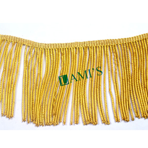 Vente en gros de franges en or noir personnalisées de haute qualité Article à franges en fil français Accessoire décoratif à la mode - Product Image 2