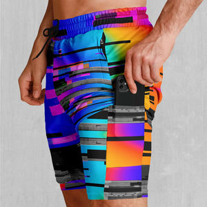 100% Short de sublimation décontracté pour hommes de haute qualité Impression de logo personnalisé Motif solide 100% Polyester Matériel à vendre OEM - Product Image 3