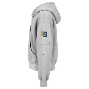 Vente en gros de sweatshirts à capuche pour femmes sweatshirts en coton surdimensionnés courts streetwear haut à capuche en polaire sweatshirts à capuche à fermeture éclair à la mode - Product Image 3