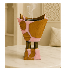 2026 Premium Acacia Wood Epoxy Resin <b>Bakhoor</b> Burner | Handcrafted Durable Aromatherapy Incense Diffuser | Luxury Modern <b>Oud</b> - Product Image 1