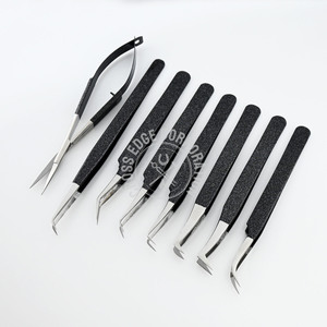 Nouvel Arrivage Pince à cils courbée à 90 degrés pour extensions de cils volume intense, outil classique durable pour les fans de cils russes - Product Image 1