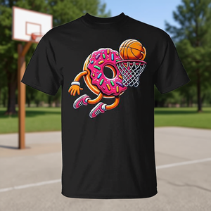 Camiseta Donut Dunking Basketball con diseño deportivo Food Champ, unisex, talla para adultos - Product Image 3