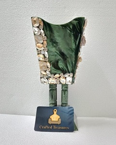 Quemador de incienso de resina árabe tradicional con quemador Bakhoor adornado con cristal decorativo para quemador de Oud rituales al mejor precio - Product Image 3