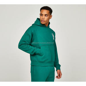 Trajes de chándal con logotipo personalizado de algodón OEM 100% conjuntos de Jogger transpirables de secado rápido de 2 piezas para hombres gimnasio de invierno tallas grandes impresas - Product Image 4