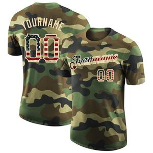 Direct Engro Sportswear Wholesale Custom Camo Vintage Flag-City Performance Salute To Service T-shirt - Product Image 1