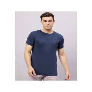 Camiseta de Algodón para Hombre, Cuello Redondo, Lisa, Suave, Transpirable, Cómoda, Informal, Gran Venta - Product Image 1