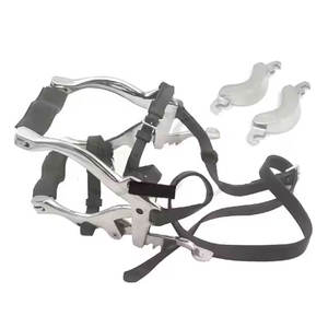 Spéculum dentaire pour cheval réutilisable sur mesure, embouchure en acier inoxydable allemand, plaques de mors, sangles réglables en cuir véritable - Product Image 1