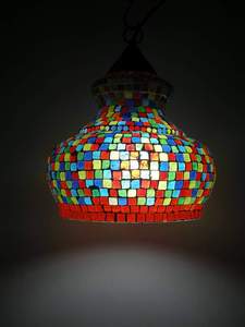 Candelabro de mosaico de vidrio de estilo europeo de moda multicolor de lujo, candelabro de luz de té a bajo precio - Product Image 5