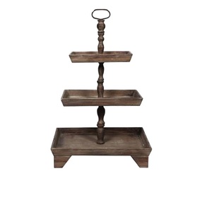 Support à gâteau en bois à 2 étages pour la fête, la célébration, la fête, le service de gâteaux, la vaisselle, le support à fruits - Product Image 6