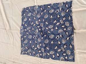 Écharpe Bandana faite à la main Bandana imprimé bloc de main en crème, citrouille et acier-Bandana en coton biologique fait à la main - Product Image 2