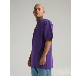 Venta al por mayor 270g Heavy Weight Earth Tone Camiseta de manga corta para hombre-Hilo doble Algodón puro Fog Pure Colors Marca camiseta Ringer - Product Image 5