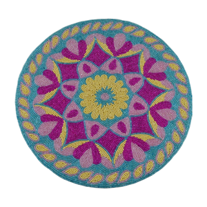 แผ่นรองแบนดีไซน์ลูกปัดทำมือสำหรับตกแต่งโต๊ะรับประทานอาหารร้านอาหารและโรงแรมทำด้วยมือด้วยแฟชั่นเรืองแสง - Product Image 6