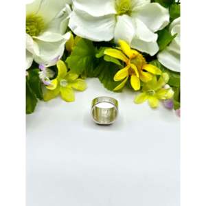 Bague en argent sterling multi-pierres faite à la main par des artisans navajo, incrustation tendance taille princesse en acier inoxydable doré, taille 12, cadeau idéal - Product Image 4