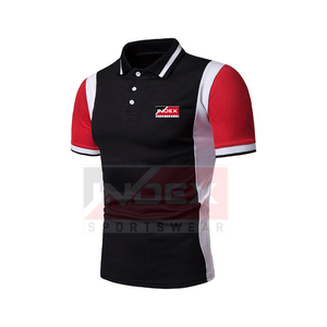 Rendimiento informal de negocios para camiseta Polo con logotipo bordado Media manga Transpirable 100% Diseño estampado de punto de algodón - Product Image 1