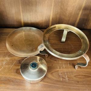 El plato de frotamiento de latón macizo de calibre grueso de 8 libras pesado más exigente con quemador de soporte de tapa todo latón macizo - Product Image 2