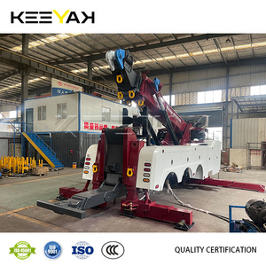 Fabrikgefertigter 25-Tonnen-50-Tonnen-Rotator-Abschleppwagen in Weiß-Rot mit OEM-Unterstützung, kundenspezifischer Radheber zum Verkauf - Product Image 6