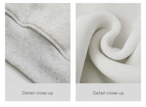 เสื้อฮู้ดของผู้ชายผ้าคอตตอนสีเทาปักลายเป็นมิตรกับสิ่งแวดล้อมสีพื้น - Product Image 2