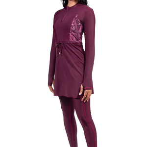 Nuevo Conjunto de 2 Piezas para Mujer, Camiseta de Compresión con Estampado de Flores y Logotipo Frontal, Burkini, Traje de Baño para Surf y MMA - Product Image 6