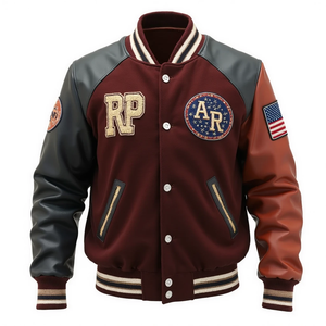 Chaqueta Bomber de Cuero con Forro de Poliéster/Algodón Personalizada para Hombre, Proveedor Mayorista OEM ODM, Resistente al Viento e Impermeable - Product Image 6