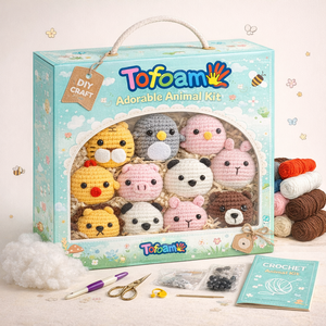 TOFOAM OEM Kit DIY de <span class=keywords><strong>Ganchillo</strong></span> para Llavero de Muñeca Pequeñ<span class=keywords><strong>a</strong></span> Estilo Animal Adorable, Ecológico y de Gran Venta, con Diseños de Pasos por Pasos - Product Image 2