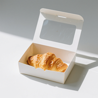 Emballage de boîte en carton blanc de couleur personnalisée pour gâteaux et croissants boîtes d'expédition de boulangerie pour la vente en gros