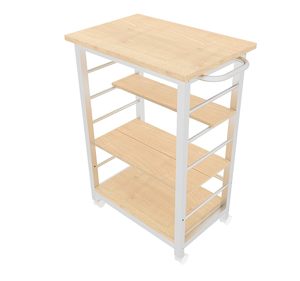 Chariot de bar en acier et en bois de qualité supérieure pour la restauration à domicile hôtel restaurant cuisine chariot de service à vin et porte-verres - Product Image 4