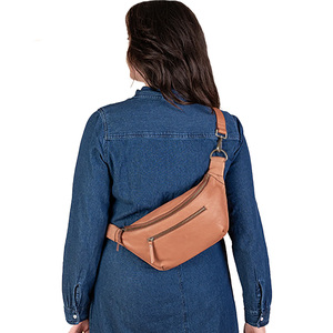 2024 New Model Unisex Black Leather Waist <b>Bag</b> Vintage Style Fanny Pack Zipper Crossbody <b>Bum</b> <b>Bag</b> Travel Accessory <b>Men</b> Women - Product Image 4