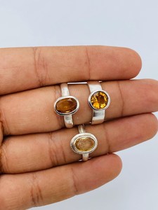 Anillo de Plata de Ley Hecho a Mano con Cornalina, Joyería de Piedras Preciosas de Lujo, Elegante Anillo de Cristal Ajustable de Moda - Product Image 6