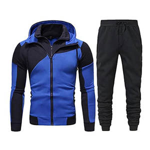 Conjuntos de sudadera y pantalones de chándal con patrón sólido de dos piezas para hombre de diseñador Estilo de calle Precio barato Logo Chándal - Product Image 4