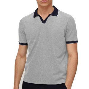 Nueva camiseta Polo de Fitness para hombre personalizada 100% algodón transpirable cómoda en blanco de talla grande camiseta personalizada para hombres - Product Image 1