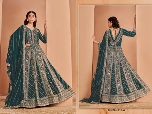 Colección de Ropa Étnica india y paquistaní para mujer, traje pesado de Georgette Anarkali con bordado, proveedor directo de India - Product Image 2