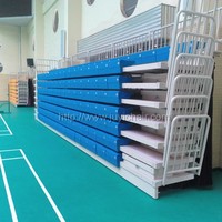 JY-750 Gradas Retráctiles para Gimnasios Escolares, Sistema de Asientos Plegables Telescópicos, Proveedor de Sillas para Canchas de Baloncesto