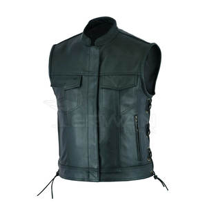 Chaqueta de chaleco de cuero transpirable con logotipo personalizado para hombre, ropa exterior de invierno de alta calidad con características transpirables - Product Image 5