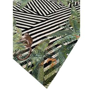 Tapis en laine et soie de bambou noué à la main Pansy Ivory, en viscose, motif abstrait rectangulaire pour la maison et les couloirs - Modèle Esk-7068 - Product Image 2