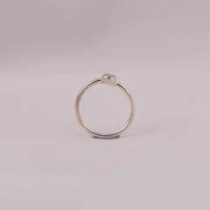 Igi แหวนเพชรเม็ดเดี่ยวประดับเพชรเม็ดเดี่ยวสีขาวทึบที่ได้รับการรับรอง14KT การตั้งค่ากรอบใหญ่ - Product Image 2