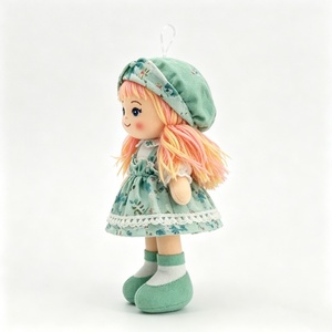 customized Cottagecore Handmade Textile <b>Doll</b>,Soft Fabric Girl Plush <b>Doll</b>,Sage Green Floral Cloth Rag <b>Doll</b> - Product Image 5