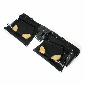 Construction <b>Tool</b> Pouch Electricians Mechanic <b>Cleaning</b> <b>Tools</b> Pouch Belt Bag Carpenter Organizer High Grade Black Leather - Product Image 2