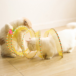 Groothandel Cat Play Interactieve Speelgoed Fun Self-Play Inklapbare Tunnel Gemaakt Van Plastic En Huisdiermateriaal Voor Kattenkatten - Product Image 1