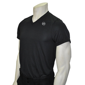 SHH T-shirt de sport à manches courtes et col en V, imprimé sur mesure, grande taille, noir, 90% polyester/10% élasthanne, respirant et à séchage rapide - Product Image 2